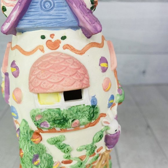 1995 Hopalong Hollow Easter Collection THE EGG FACTOR 7" T Porcelain Bunny House - Picture 15 of 16